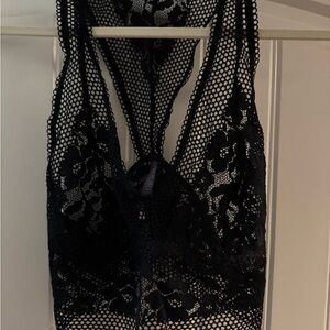 Adore Me black bra and panties set